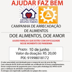 Campanha Doe Alimentos, Doe Amor - Faculdade Anhanguera de Anápolis